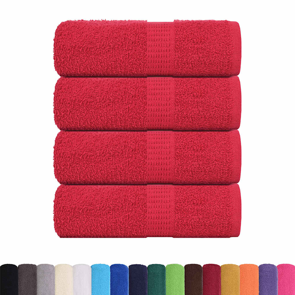 Vidaxl hostové ubrousky 4 ks 30x50 cm 360 g m² 100% bavlna červená