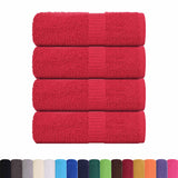 Vidaxl hostové ubrousky 4 ks 30x50 cm 360 g m² 100% bavlna červená