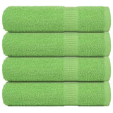 Brisače za kopeli vidaxl 4 pc 100x150 cm 360 g m² 100% bombažne jabolčne zelene