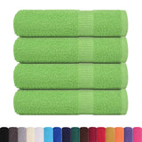 Brisače za kopeli vidaxl 4 pc 100x150 cm 360 g m² 100% bombažne jabolčne zelene