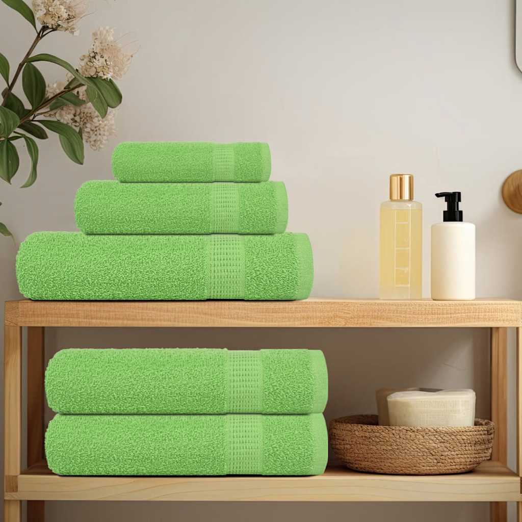 Brisače za kopeli vidaxl 4 pc 100x150 cm 360 g m² 100% bombažne jabolčne zelene