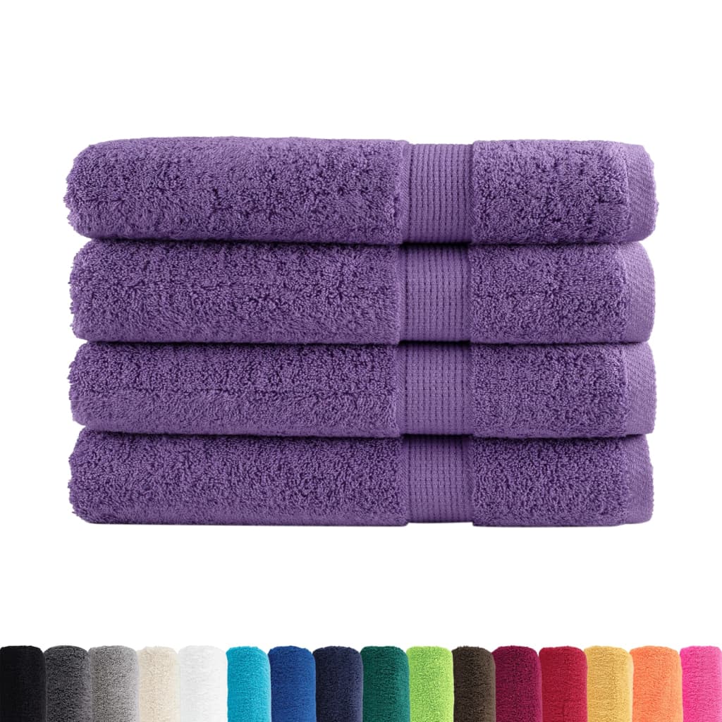 Serviettes Vidaxl Solund 4 PCS 600 g m² 100x200 cm violet