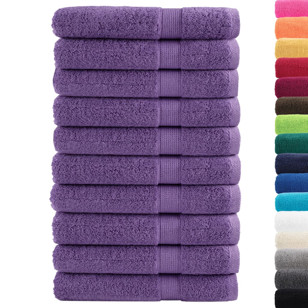 Serviettes Vidaxl Solund 10 st 600 g m² 100x200 cm violet