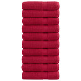 Serviettes de bain vidaxl solund 10 st 600 g m² 70x140 cm rouge