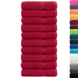 Serviettes de bain vidaxl solund 10 st 600 g m² 70x140 cm rouge