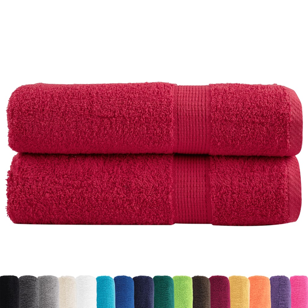 Serviettes de bain vidaxl solund 2 pcs 600 g m² 100x150 cm