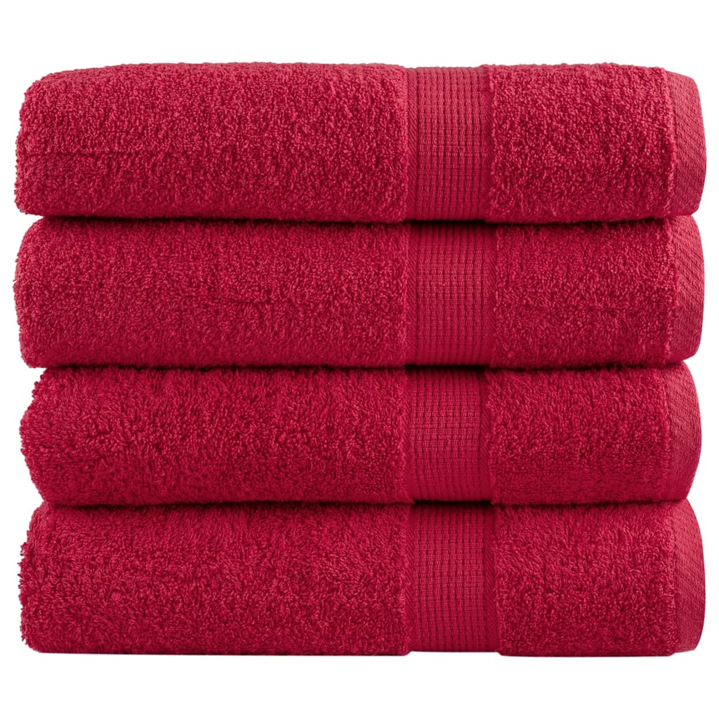 Serviettes de bain vidaxl solund 4 pcs 600 g m² 100x150 cm