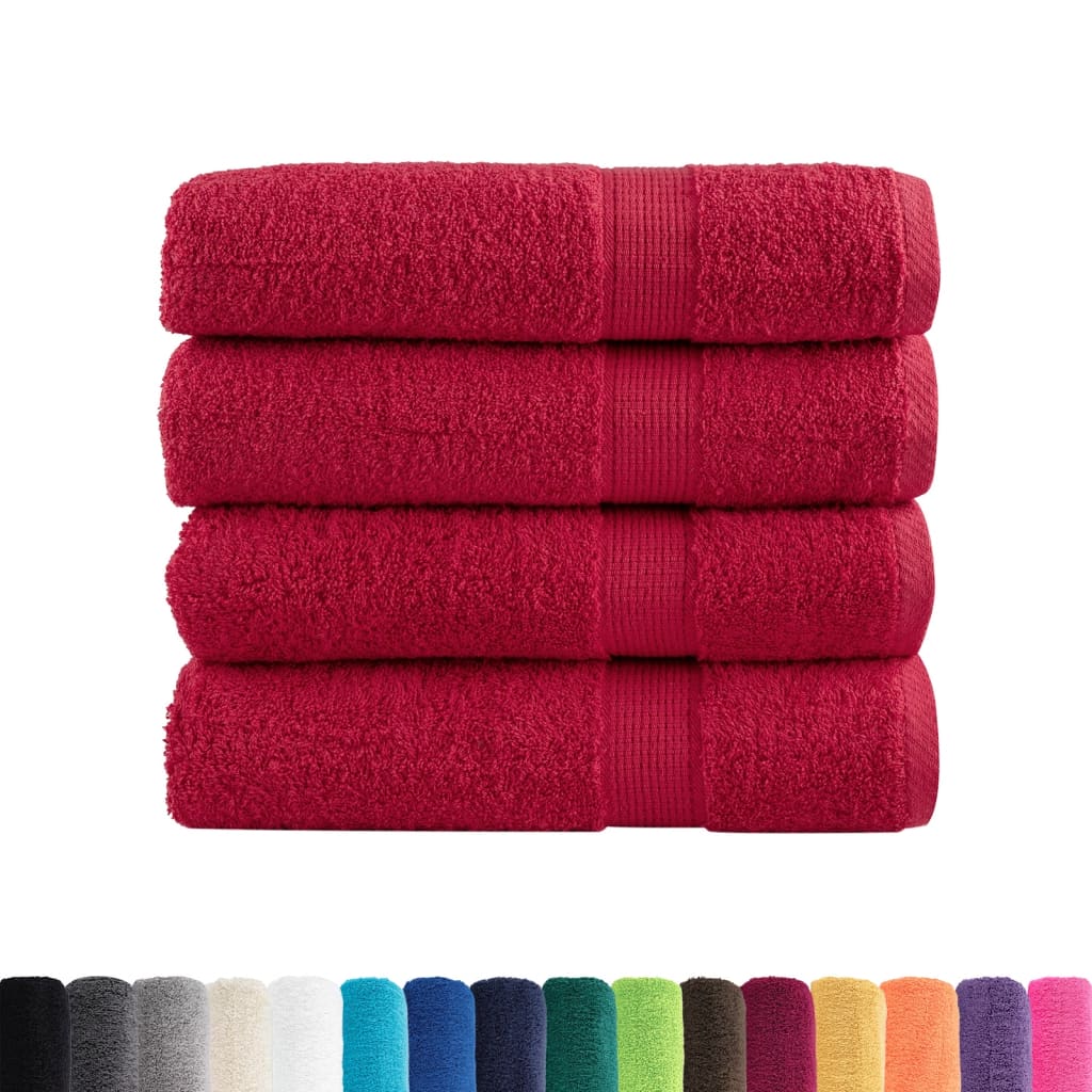 Serviettes de bain vidaxl solund 4 pcs 600 g m² 100x150 cm