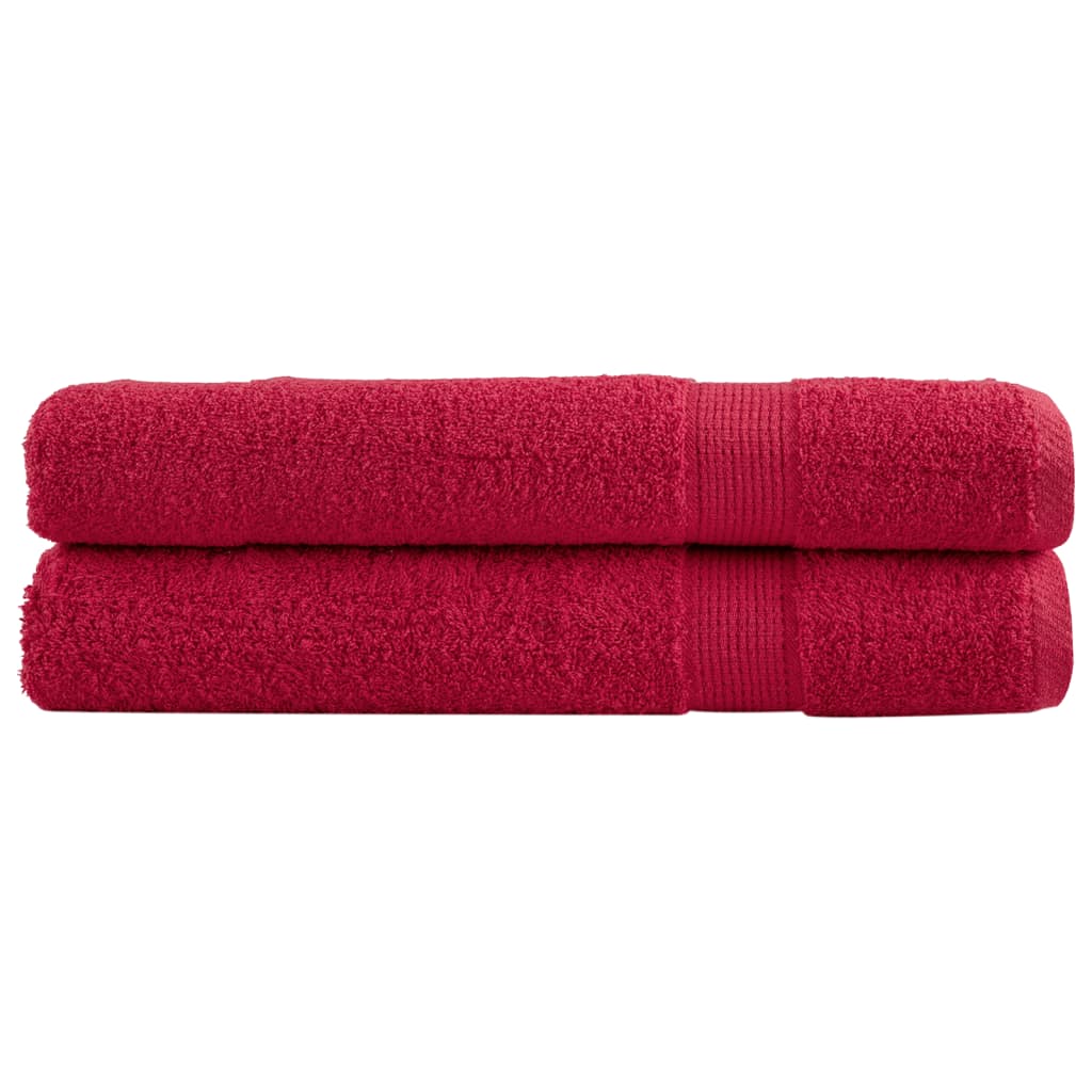 Serviettes Vidaxl Solund 2 pcs 600 g m² 100x200 cm rouge