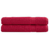 Serviettes Vidaxl Solund 2 pcs 600 g m² 100x200 cm rouge