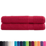 Serviettes Vidaxl Solund 2 pcs 600 g m² 100x200 cm rouge