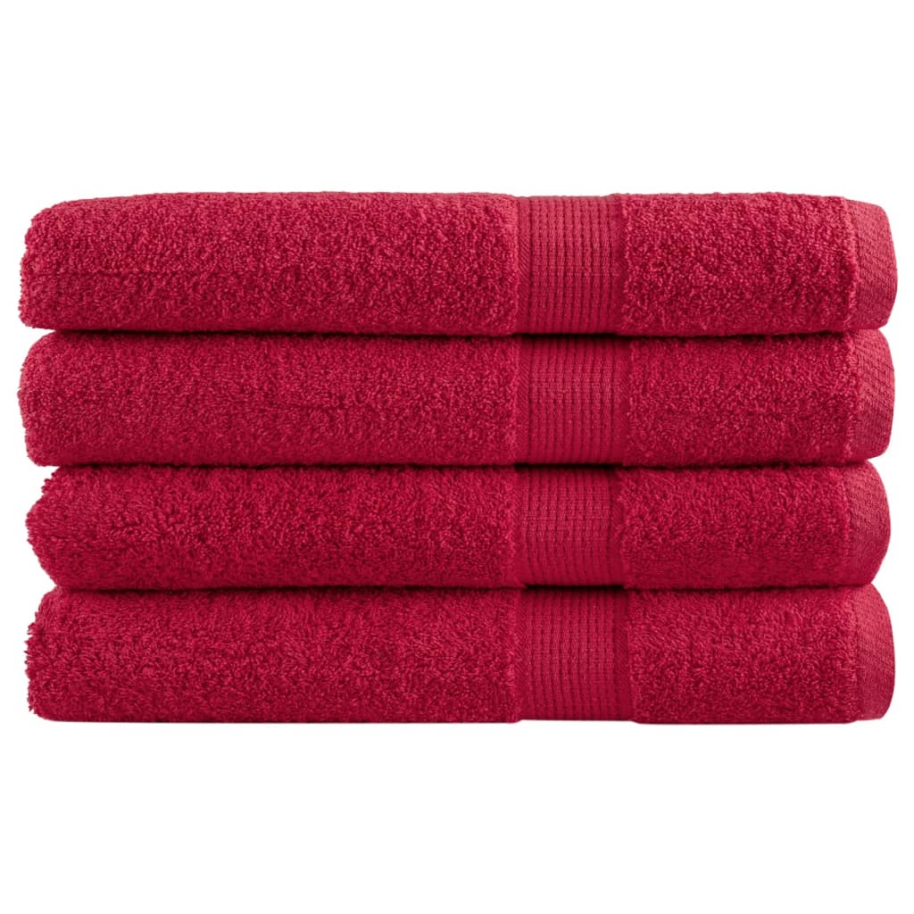 Serviettes Vidaxl Solund 4 PCS 600 g m² 100x200 cm rouge