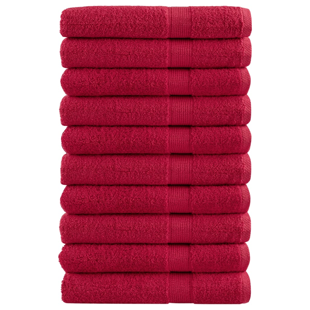 Serviettes vidaxl solund 10 st 600 g m² 100x200 cm rouge