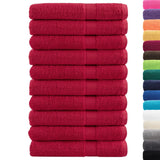 Serviettes vidaxl solund 10 st 600 g m² 100x200 cm rouge