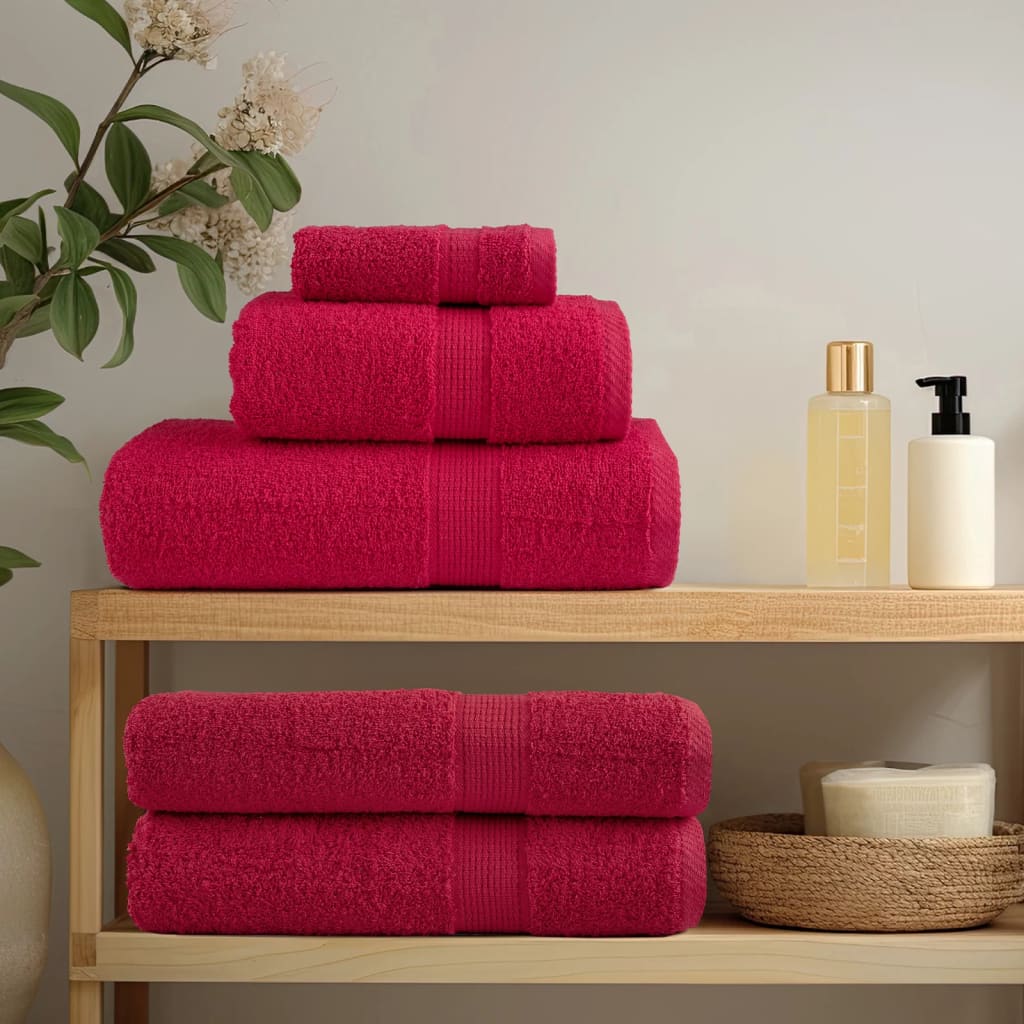 Serviettes vidaxl solund 10 st 600 g m² 100x200 cm rouge