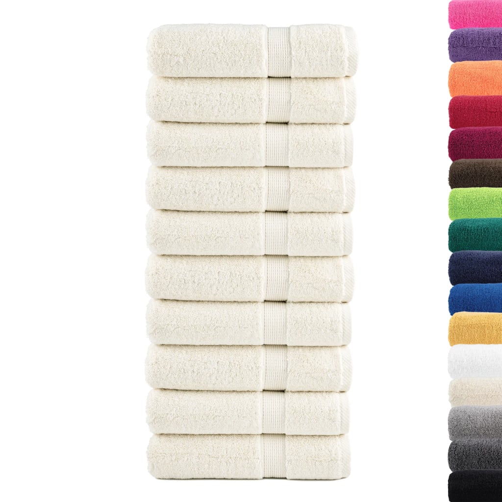 Serviettes de bain vidaxl solund 10 st 600 g m² 100x150 cm