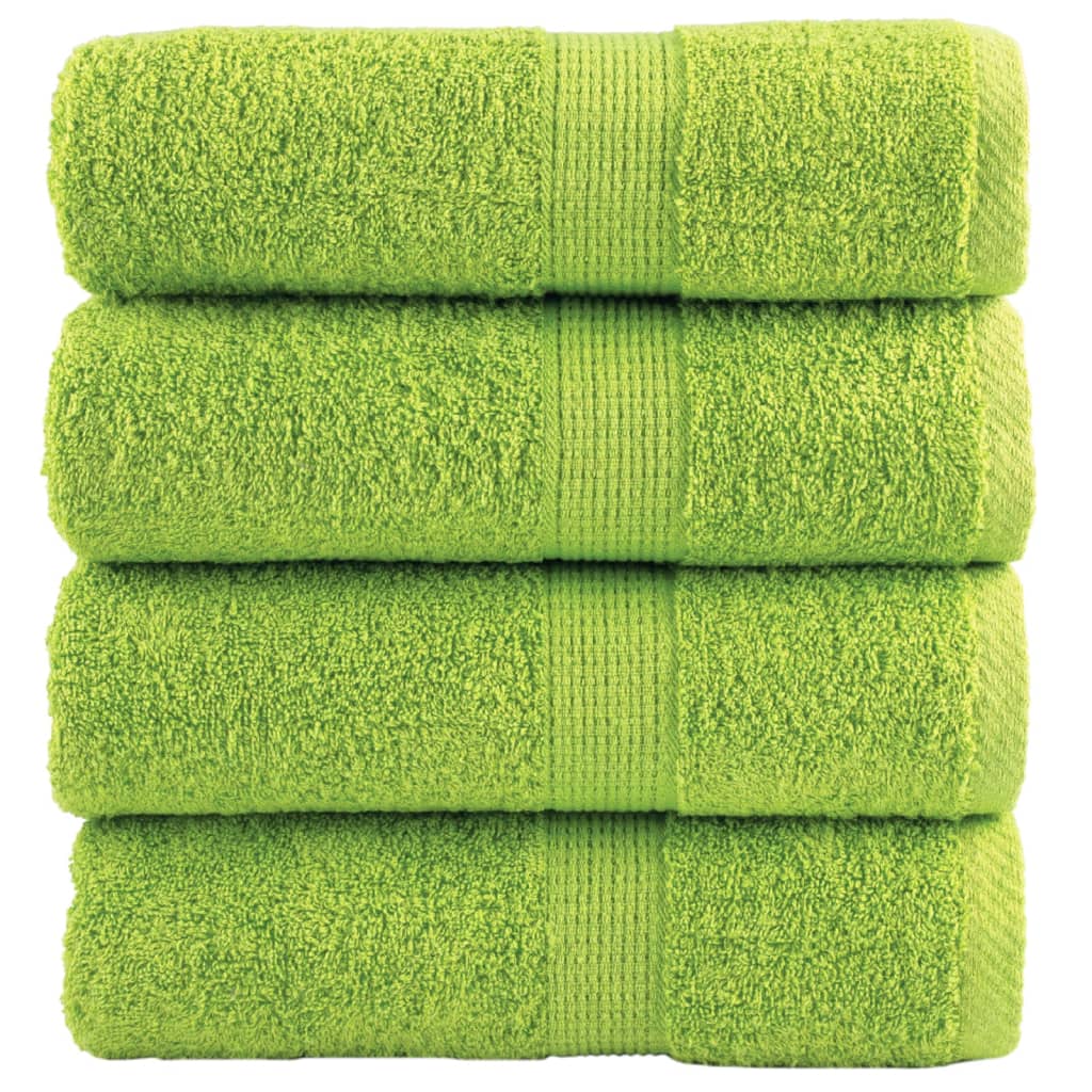 Vidaxl invité lingettes solund 4 pcs 600 g m² 30x30 cm vert pomme