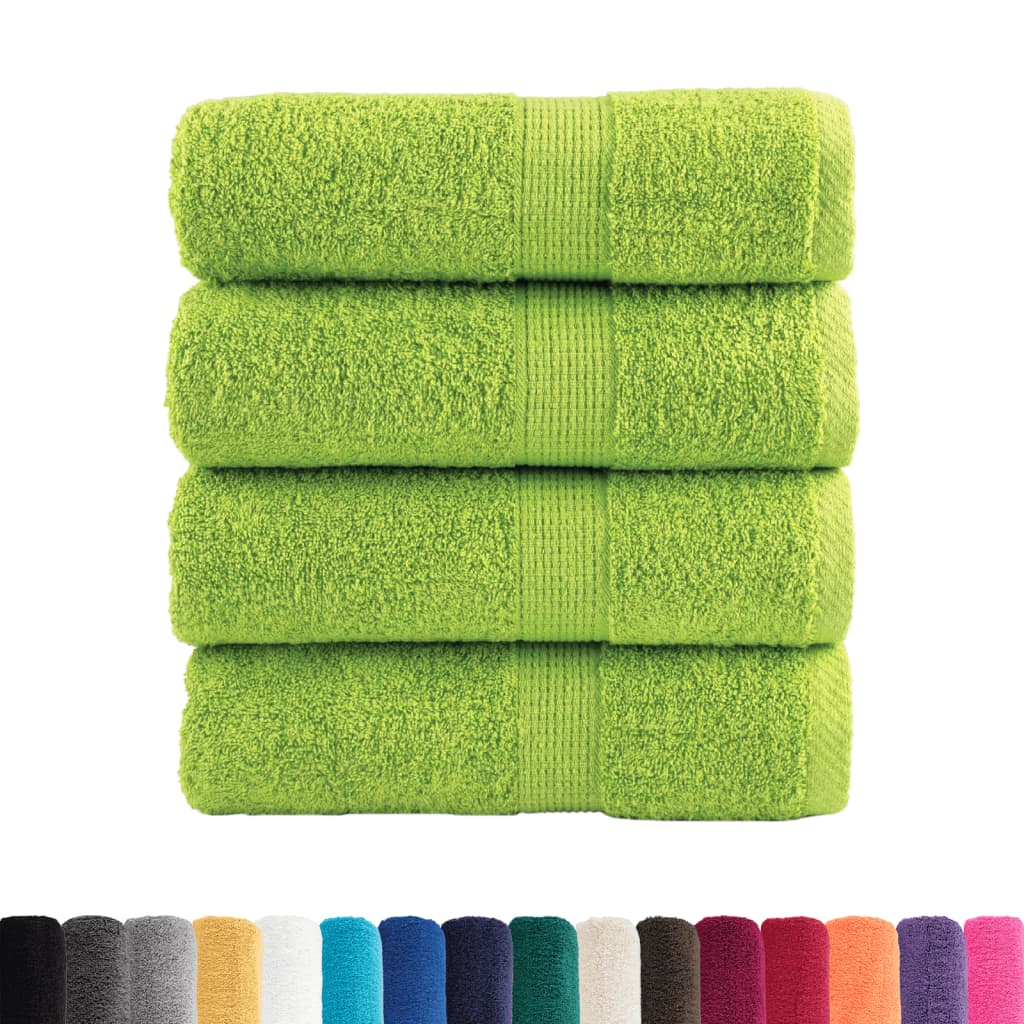 Vidaxl invité lingettes solund 4 pcs 600 g m² 30x30 cm vert pomme