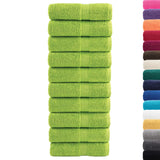 Vidaxl invité lingettes solund 10 pcs 600 g m² 30x30 cm vert pomme