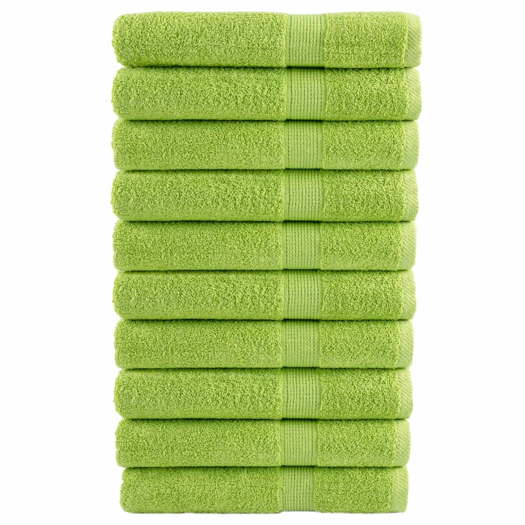 Vidaxl Handdicher Solund 10 PCS 600 g m²m² 100x200 cm Apple Gréng