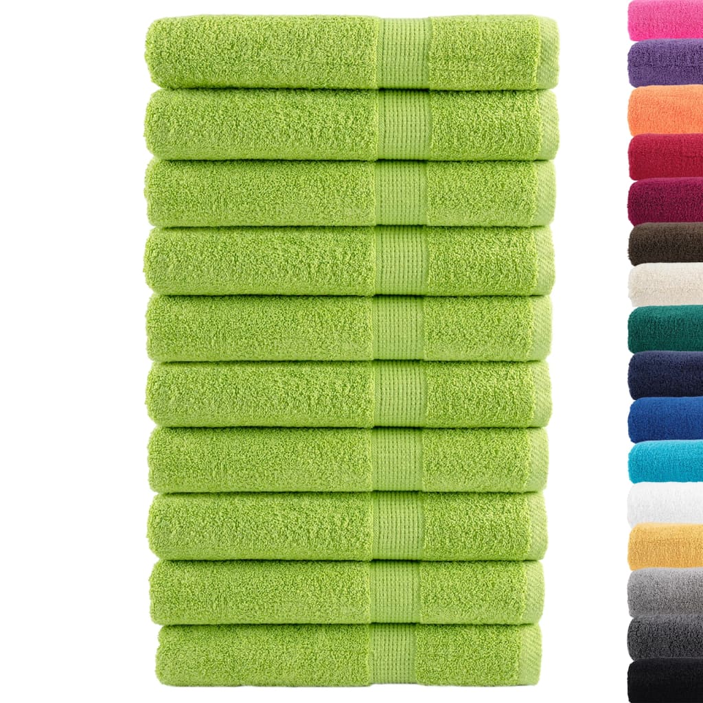 Vidaxl Handdicher Solund 10 PCS 600 g m²m² 100x200 cm Apple Gréng