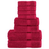 Vidaxl 8-delni brisači set Solund 600 g m² rdeča