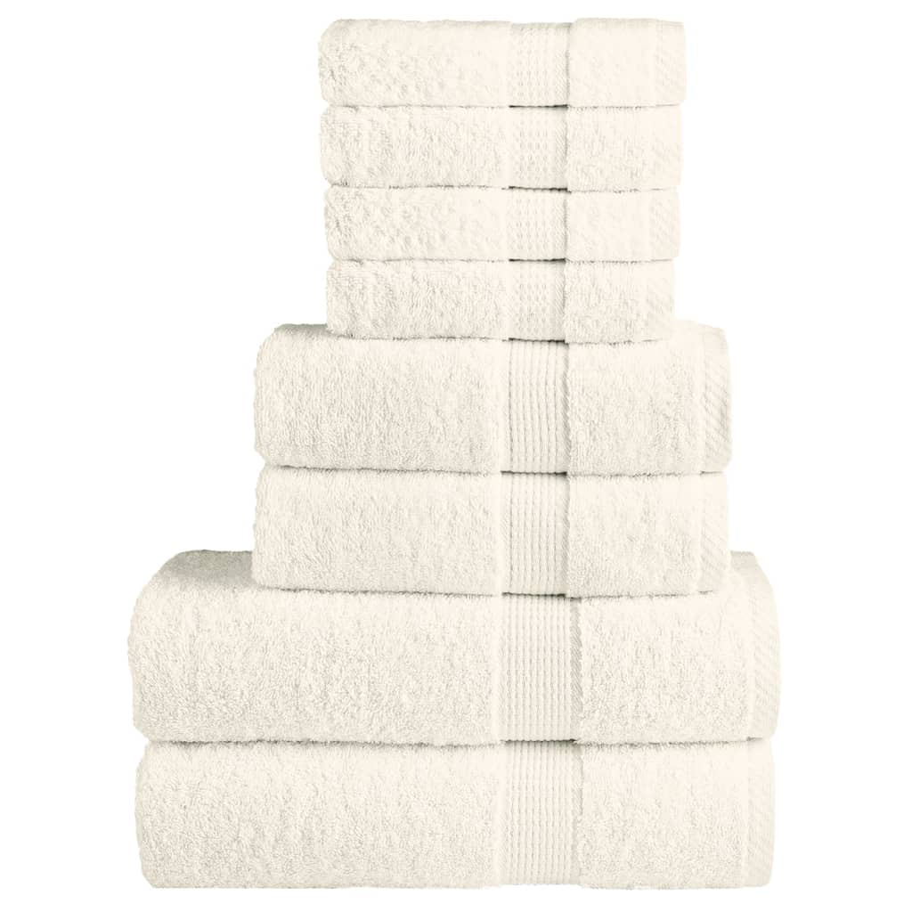Vidaxl 8-piece towel set Solund 600 g m² cream-colored