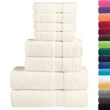 Vidaxl 8-piece towel set Solund 600 g m² cream-colored