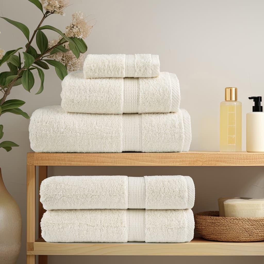 Vidaxl 8-piece towel set Solund 600 g m² cream-colored