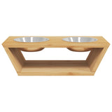 VIDAXL -Hundespeisungsschalen 35,5 x 18 x 10,5 cm Bambus