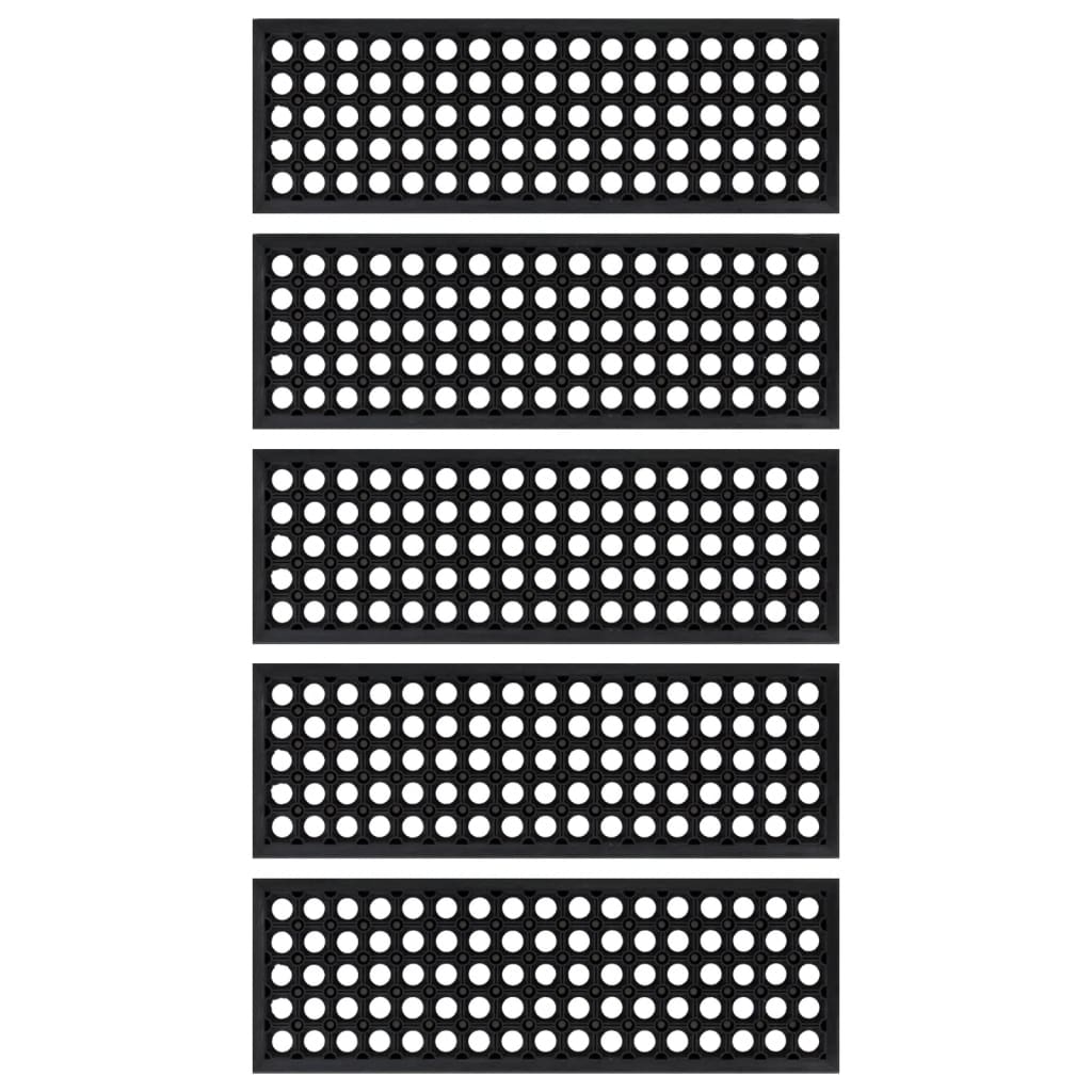 Podstavki za stopnice Vidaxl 5 St 25x75 cm guma