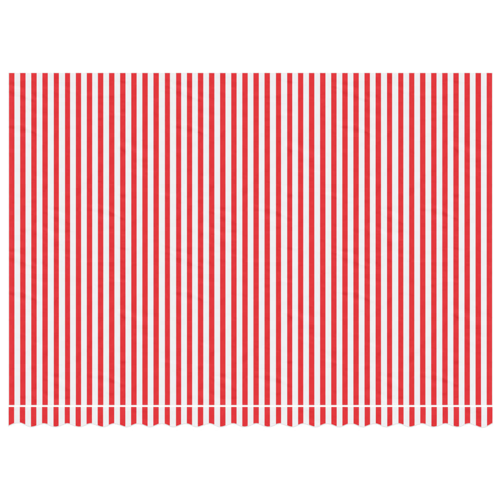 Tissu de remplacement Vidaxl pour Luifel rayé de 4,5x3 m rouge et blanc