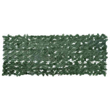 Pantalla de balcón Vidaxl con hojas de color verde oscuro 200x75 cm
