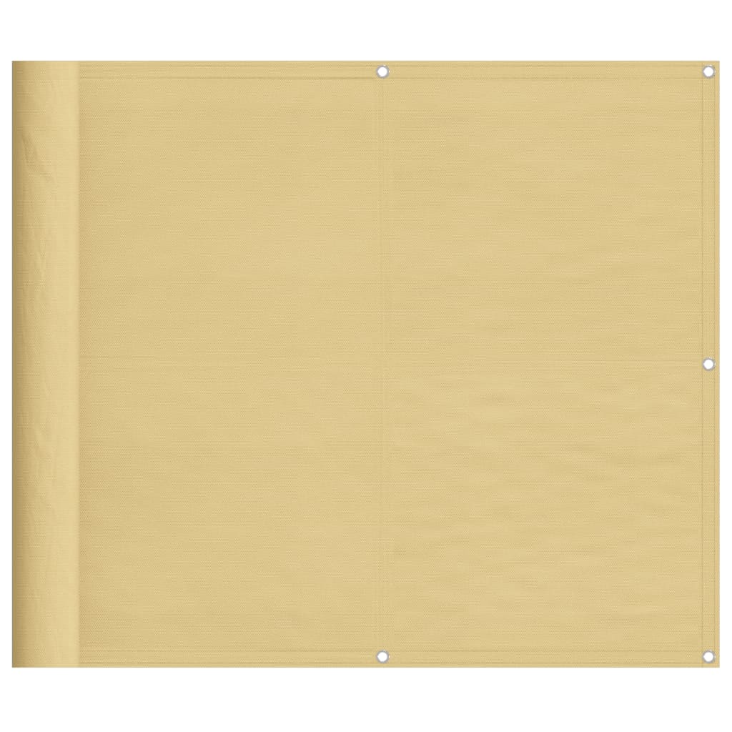Vidaxl balkonscherm 90x500 cm 100% oxford polyester zandkleurig