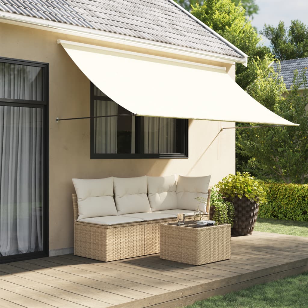 Vidaxl Laifel Extendible 300x150 cm tessuto e crema in acciaio