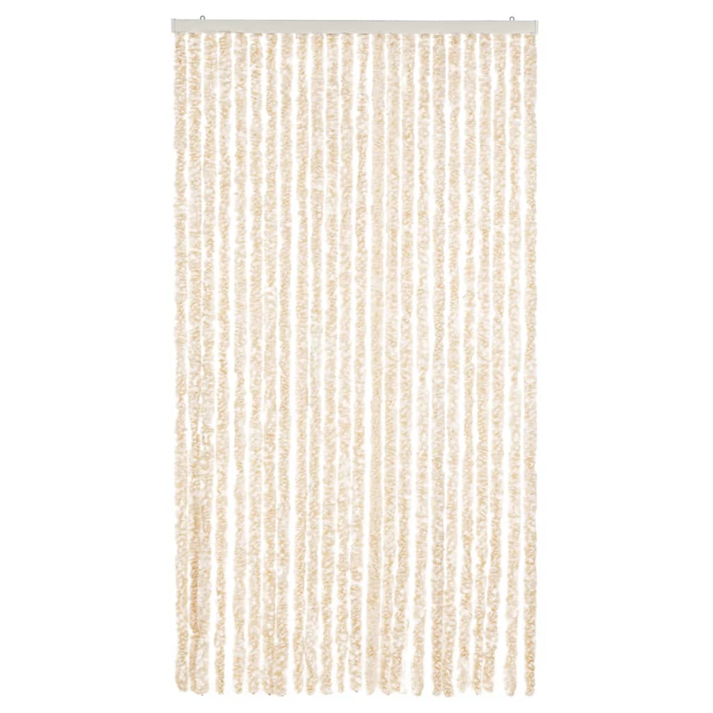 Vidaxl Fly Cundain 100x220 cm Chenille Beige a bílá