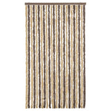 Vidaxl muha zavesa 100x220 cm Chenille temno rjava in bež