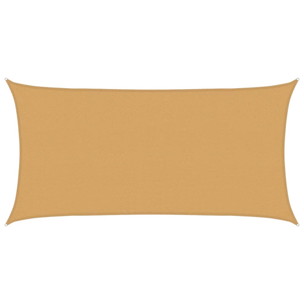 Vidaxl zonnezeil rektangulär 160 g m² 2,5x5 m HDPE Sand -färgad