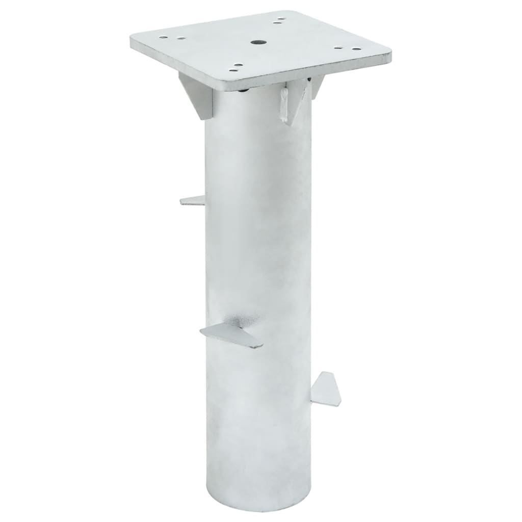 Vidaxl Parasol Foot for in the Ground 16x16x39,5 cm ocelová stříbrná barva