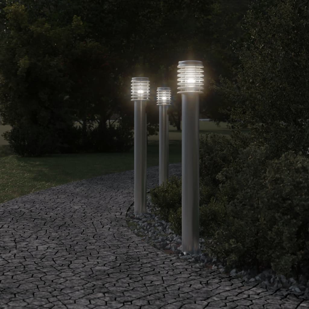 Lampadaire Vidaxl à l'extérieur avec douille de 110 cm en acier inoxydable en acier