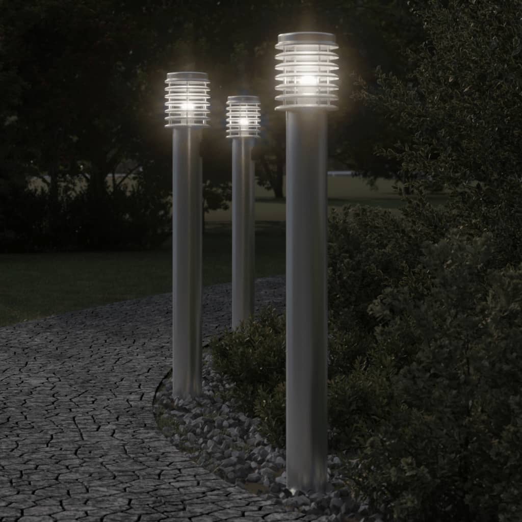 Lampadaire Vidaxl à l'extérieur avec douille de 110 cm en acier inoxydable en acier