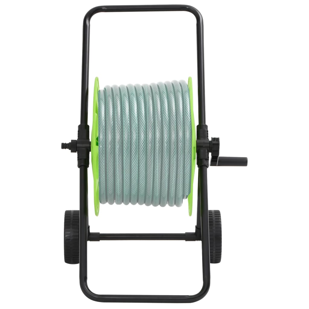 Vidaxl Hose Reel Auto fir 60 m 1 2 Hose Stol Green