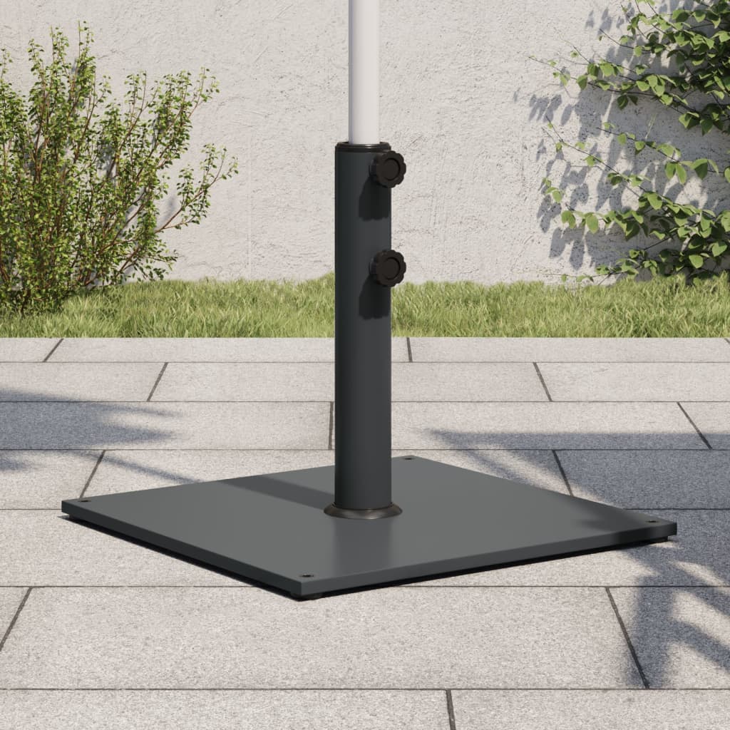 VIDAXL -Parasol -Basis für Stöcke von Ø32 38 48 mm 17 kg Quadrat