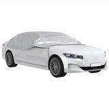 Vidaxl Autohoes Half with hooks M silver colored