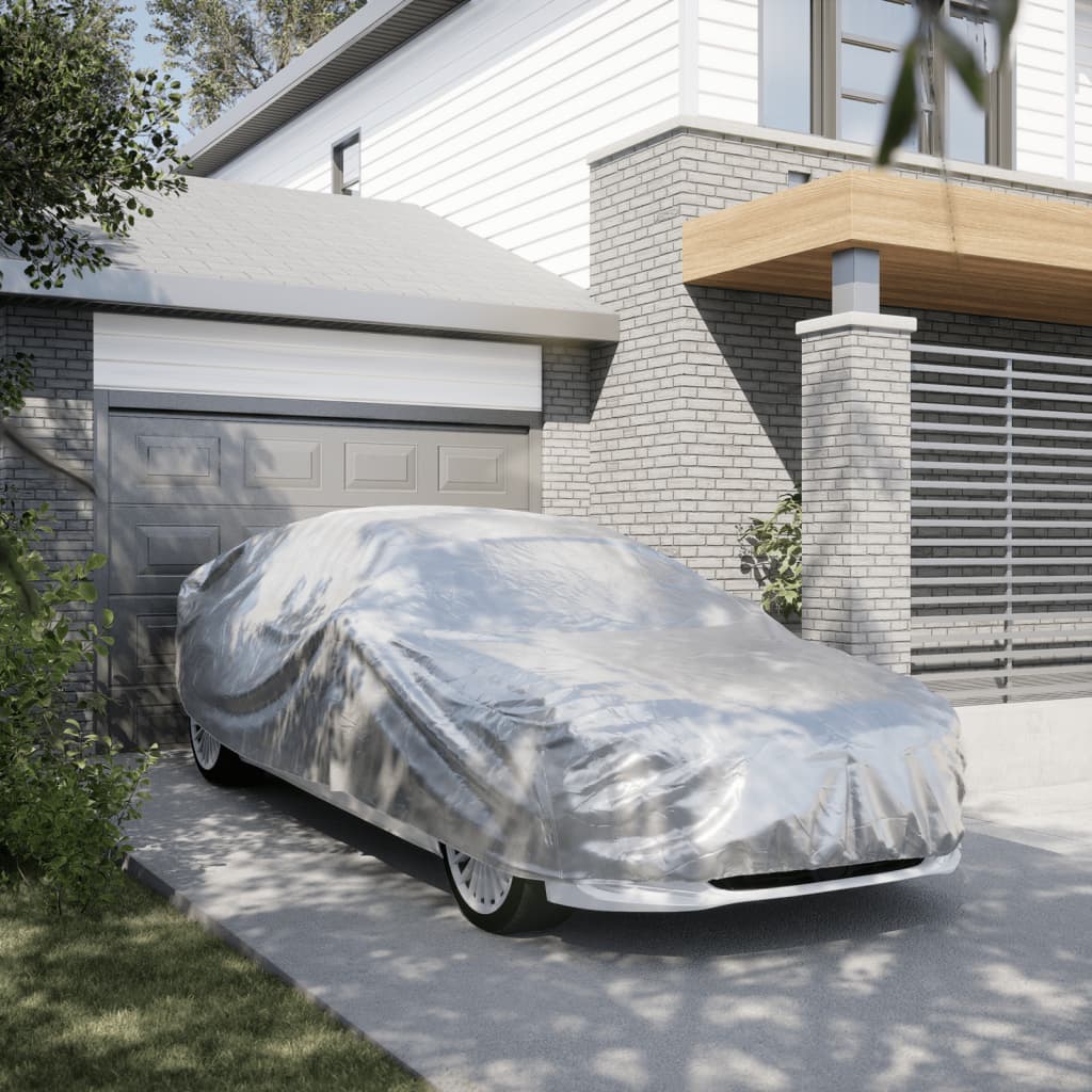 VidaXL Autohoes for Sedan with spreads l peva silver colored