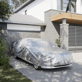 VidaXL Autohoes for Sedan with spreads l peva silver colored