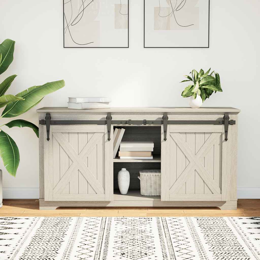 Sospensione Vidaxl Set per porta scorrevole 122 cm in acciaio al carbonio