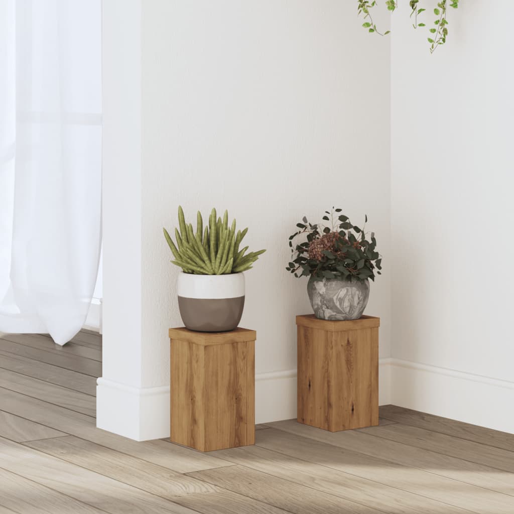 Vidaxl Planting stands 2 pcs 10x10x18 cm wood artisanal oak