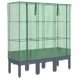 Vidaxl fioriera allevata con kashoes 120x40x140 cm rattanlook