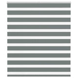 Vidaxl zebra rullo cieco 135x100 cm larghezza del tessuto 130,9 cm grigio scuro